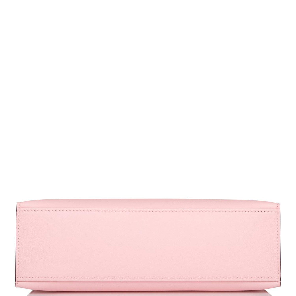 Hermes Rose Sakura Swift Mini Kelly Pochette Palladium Hardware Crowned Bag