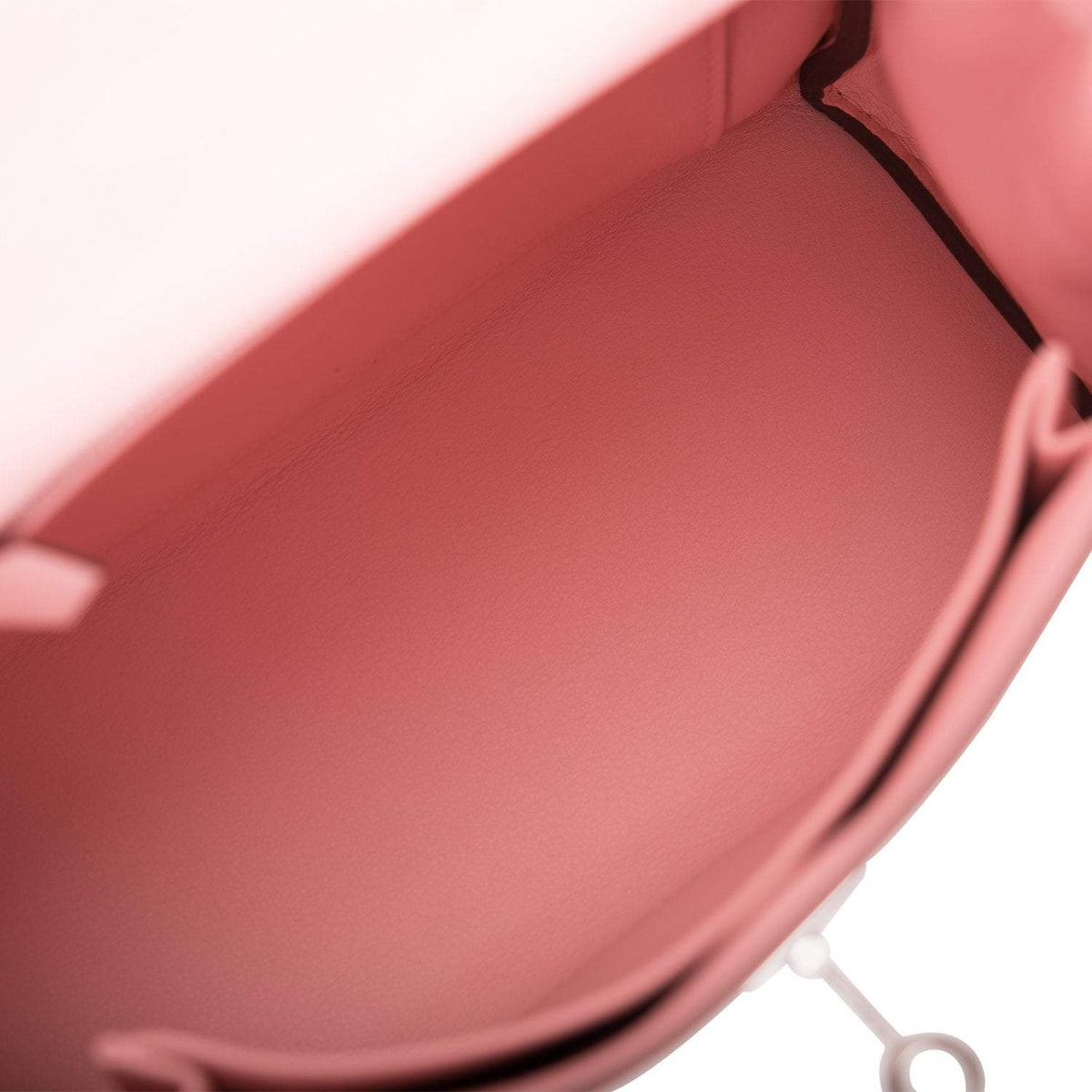 Hermes Rose Sakura Swift Retourne Kelly 25cm Palladium Hardware Crowned Bag