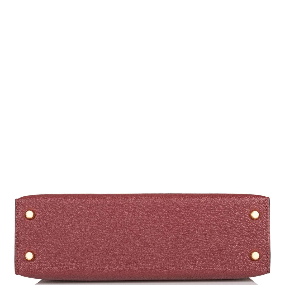 Hermes Rouge H Chevre Sellier Kelly 20cm Gold Hardware Crowned Bag