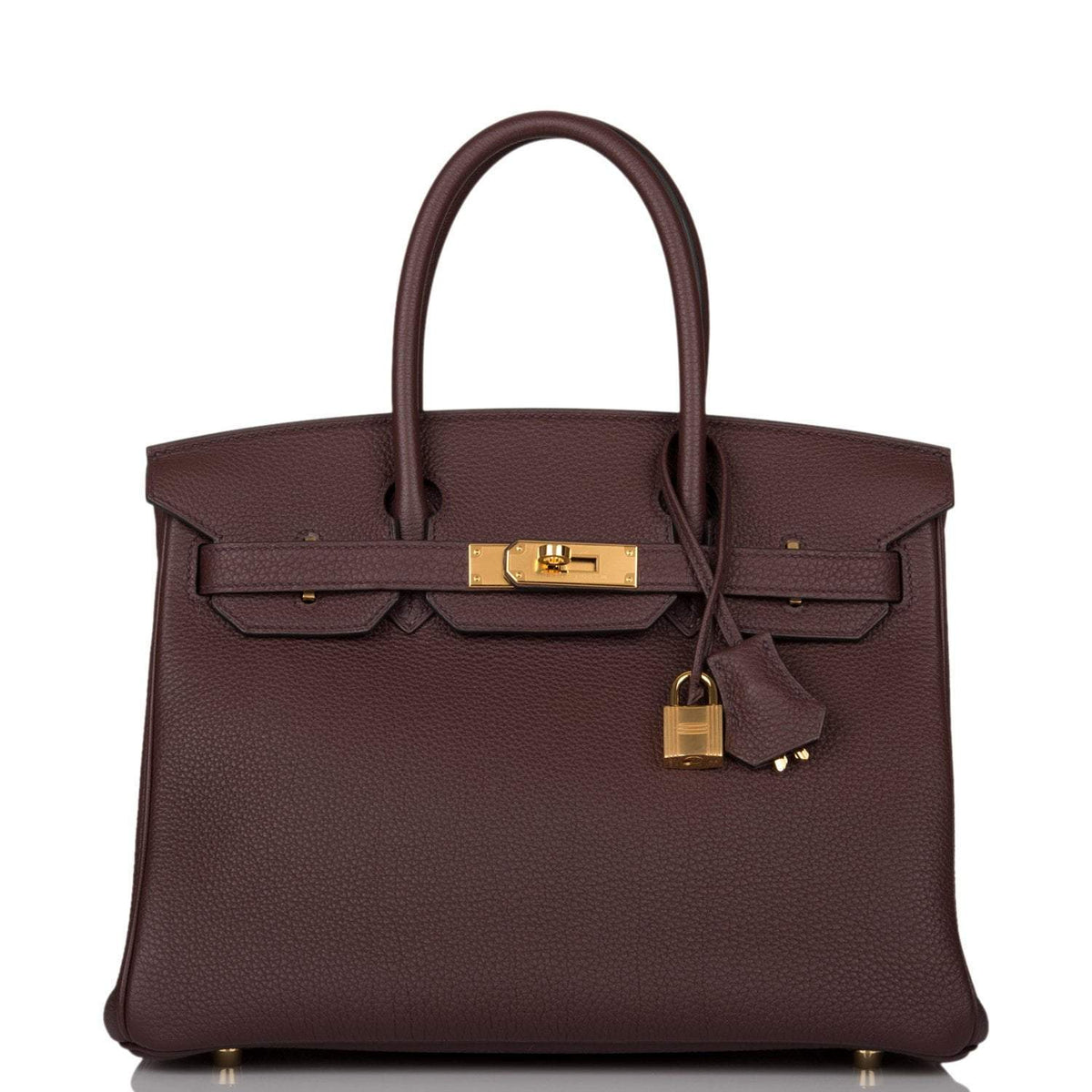 Hermes Rouge Sellier Togo Birkin 30cm Gold Hardware Crowned Bag