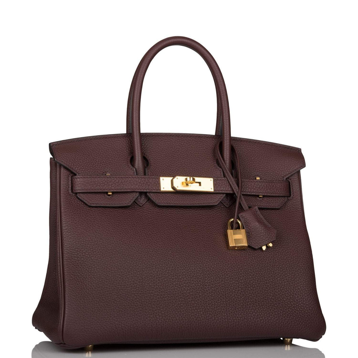 Hermes Rouge Sellier Togo Birkin 30cm Gold Hardware Crowned Bag