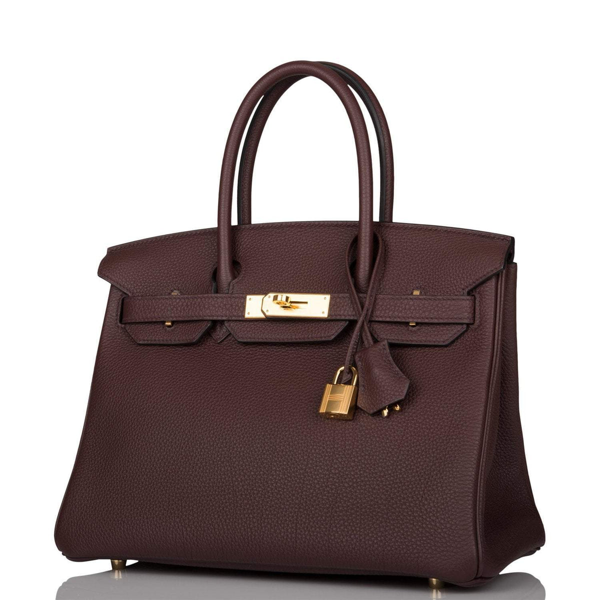 Hermes Rouge Sellier Togo Birkin 30cm Gold Hardware Crowned Bag