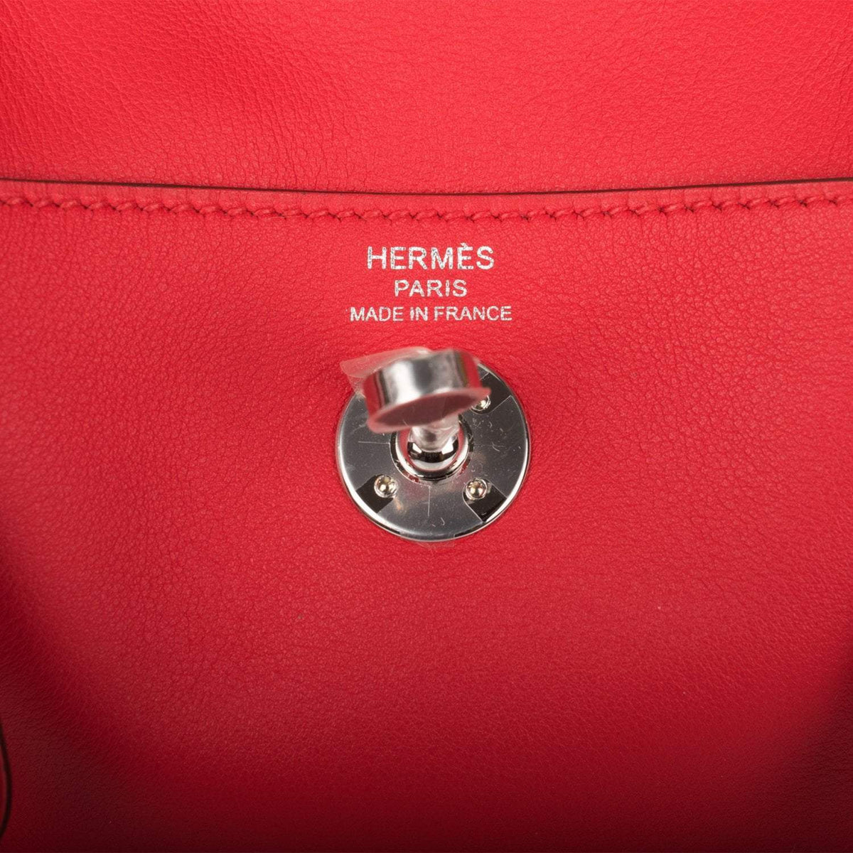 Hermes Rouge de Coeur Swift Mini Lindy Palladium Hardware Crowned Bag