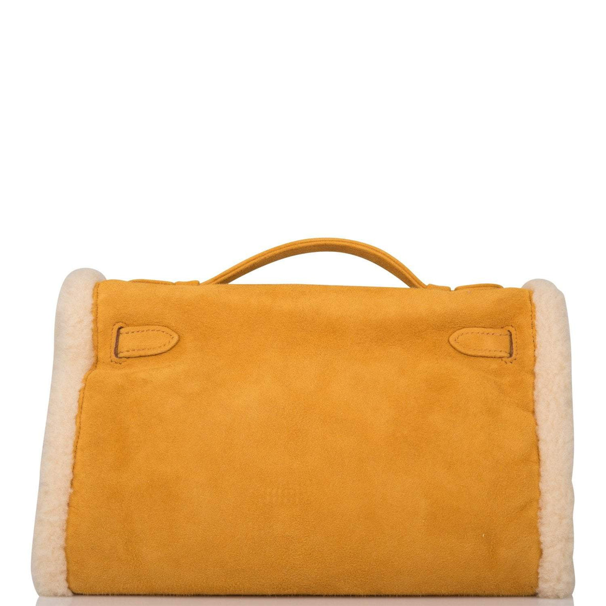 Hermes Sable Doblis and Shearling Teddy Kelly Muff Palladium Hardware Crowned Bag