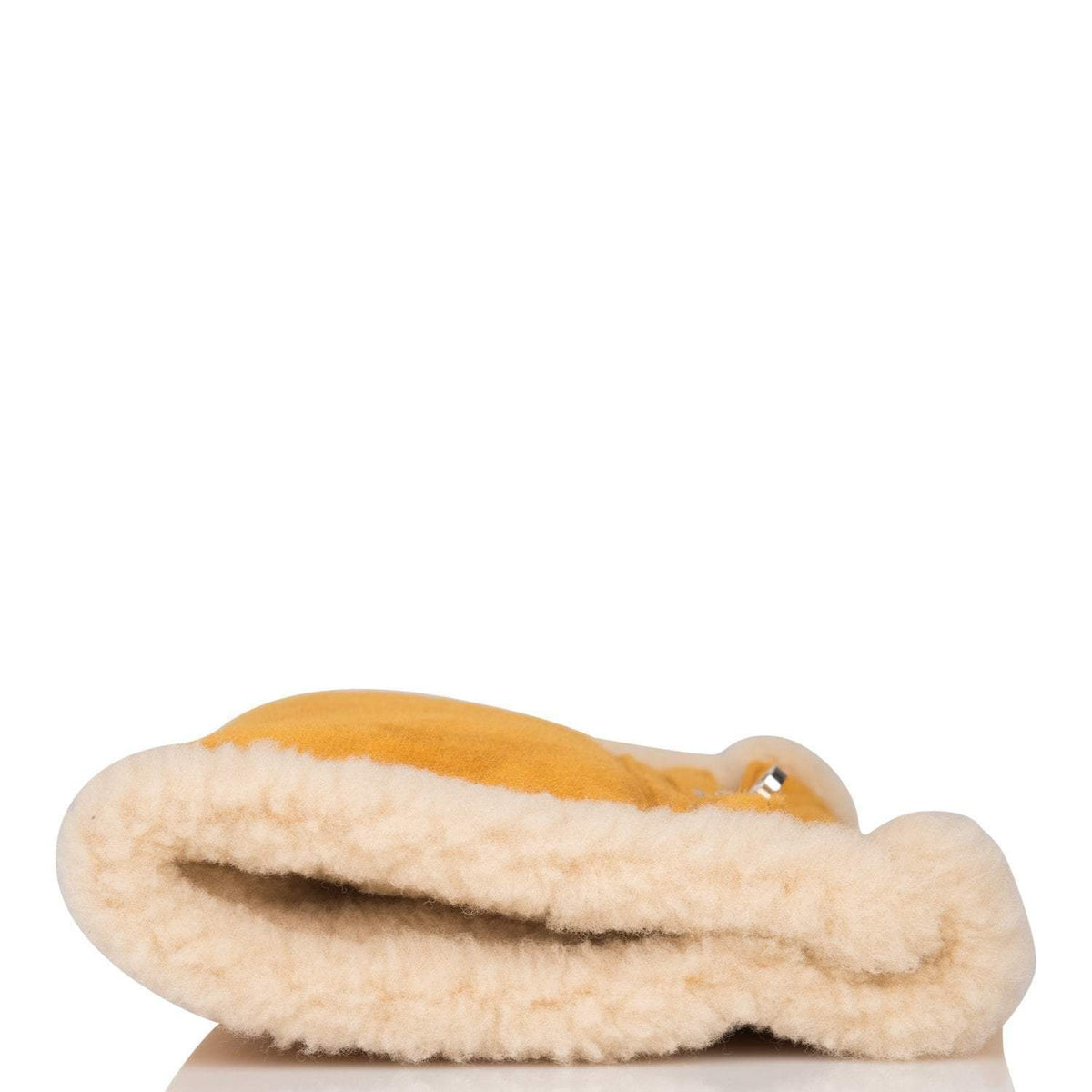 Hermes Sable Doblis and Shearling Teddy Kelly Muff Palladium Hardware Crowned Bag