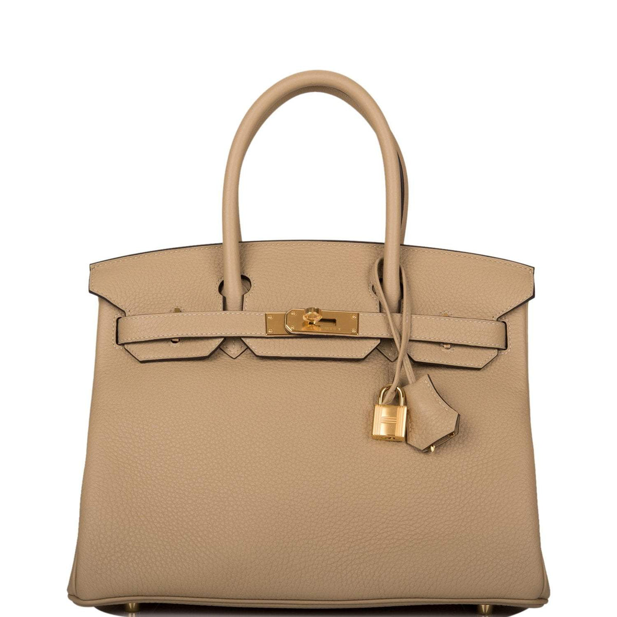 Hermes Trench Clemence Birkin 30cm Gold Hardware Crowned Bag
