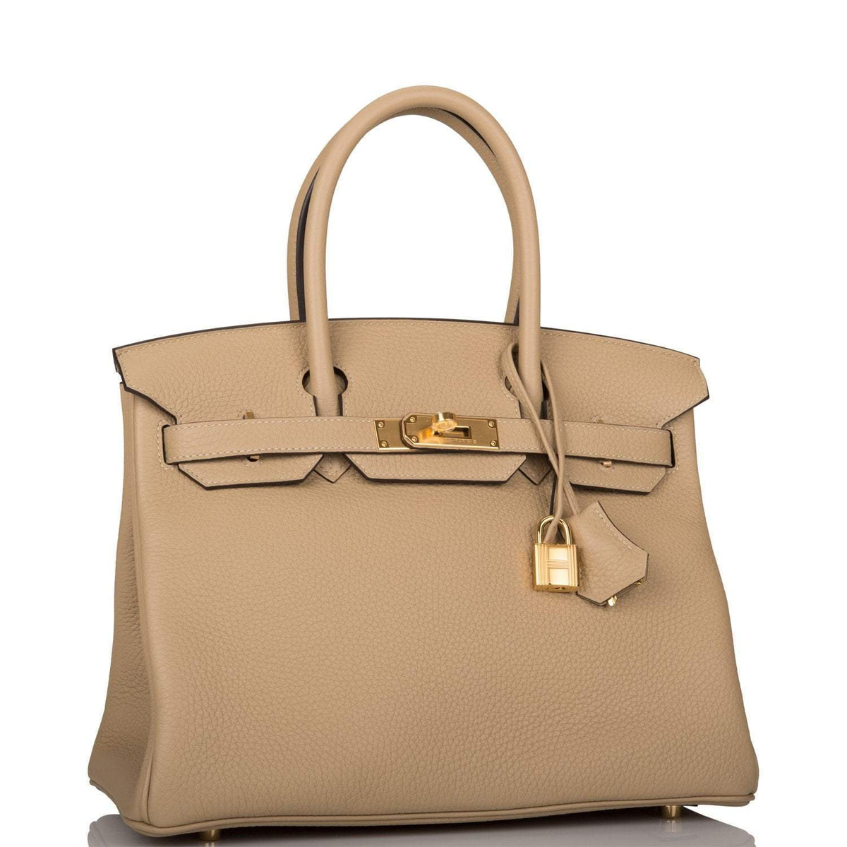 Hermes Trench Clemence Birkin 30cm Gold Hardware Crowned Bag