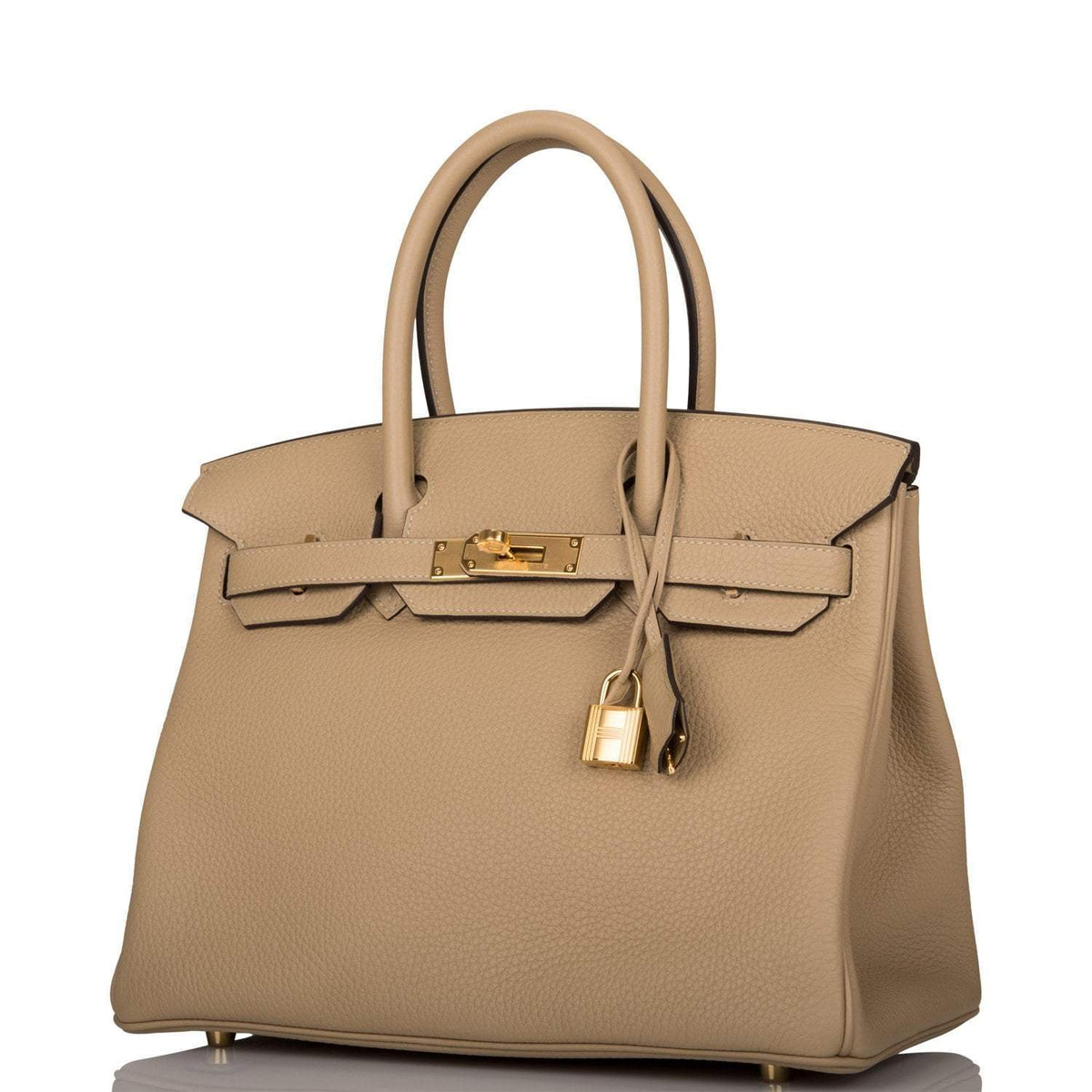 Hermes Trench Clemence Birkin 30cm Gold Hardware Crowned Bag