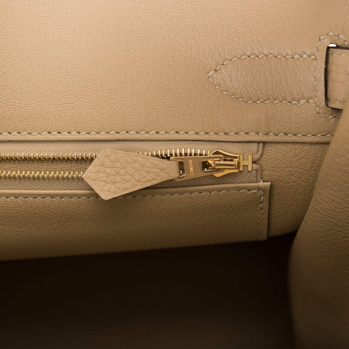 Hermes Trench Clemence Birkin 30cm Gold Hardware Crowned Bag