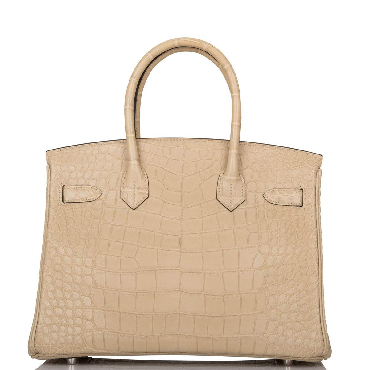 Hermes Trench Matte Alligator Birkin 30cm Palladium Hardware Crowned Bag