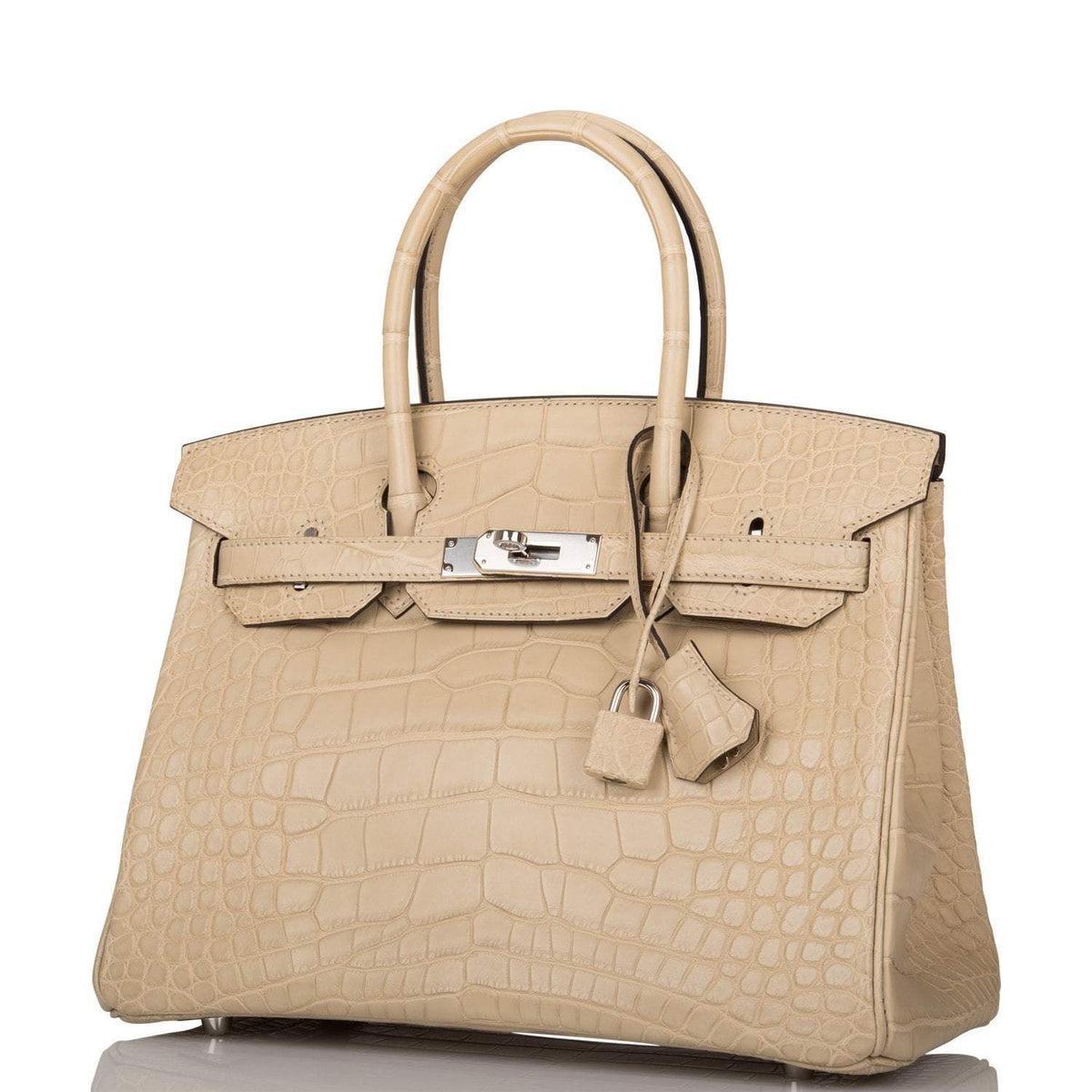 Hermes Trench Matte Alligator Birkin 30cm Palladium Hardware Crowned Bag
