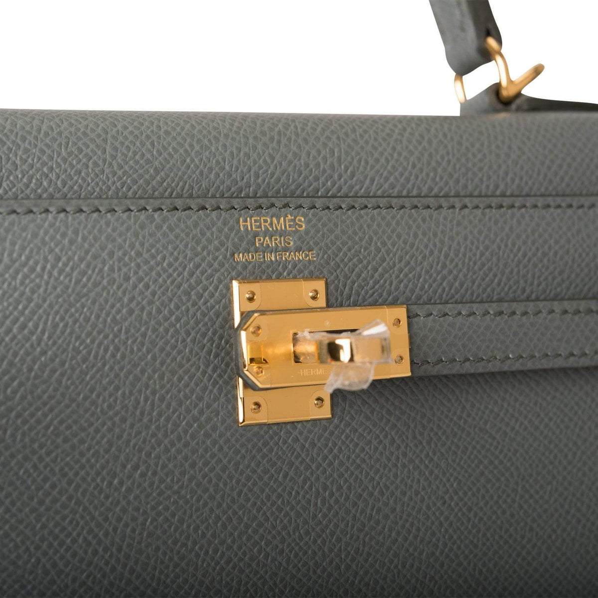 Hermes Vert Amande Epsom Sellier Kelly 25cm Gold Hardware Crowned Bag