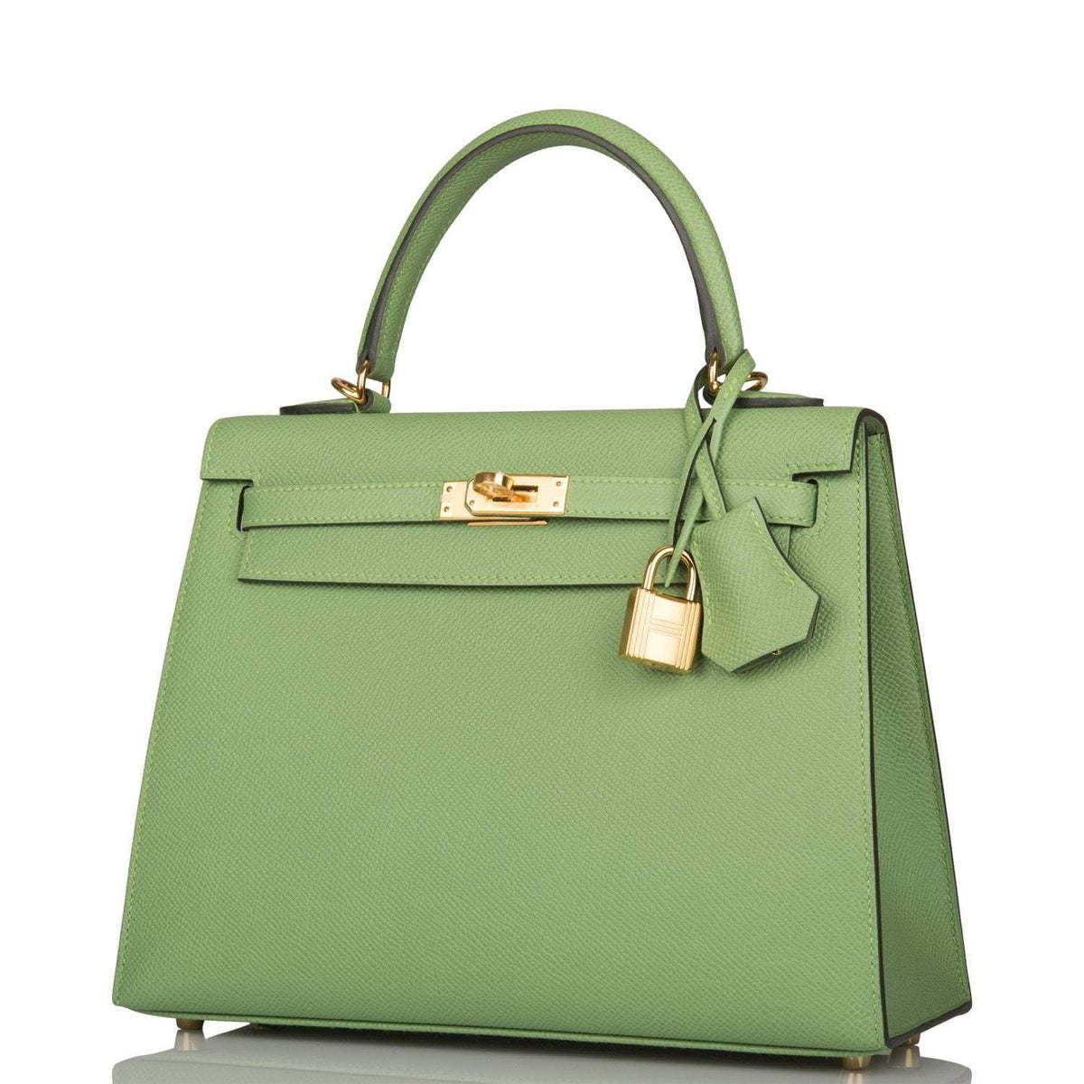 Hermes Vert Criquet Epsom Sellier Kelly 25cm Gold Hardware Crowned Bag
