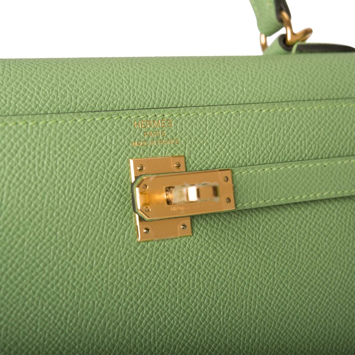 Hermes Vert Criquet Epsom Sellier Kelly 25cm Gold Hardware Crowned Bag