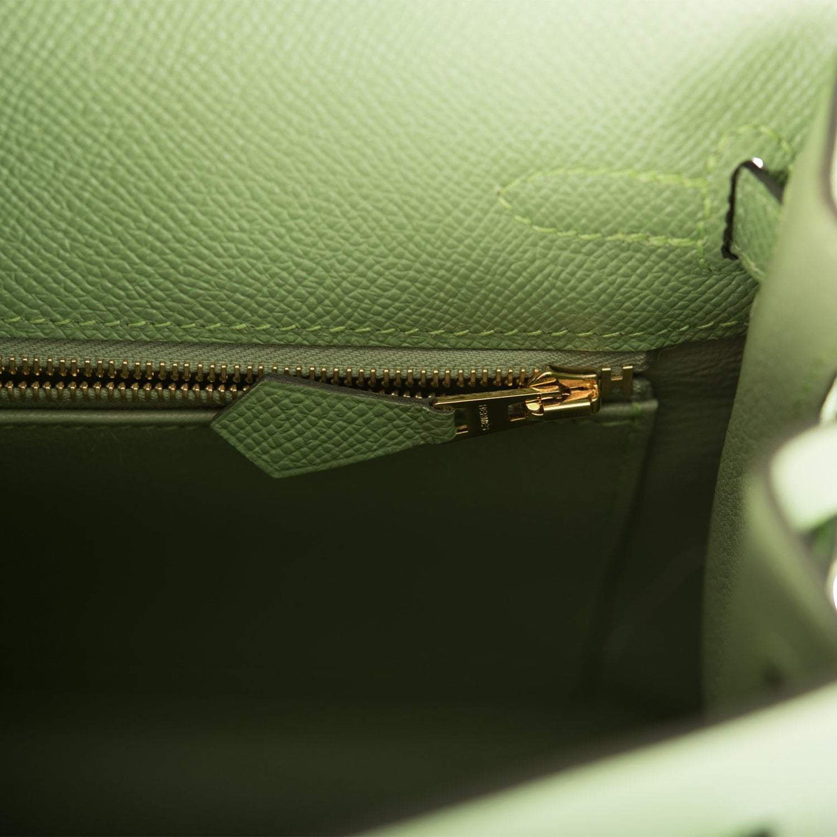 Hermes Vert Criquet Epsom Sellier Kelly 25cm Gold Hardware Crowned Bag