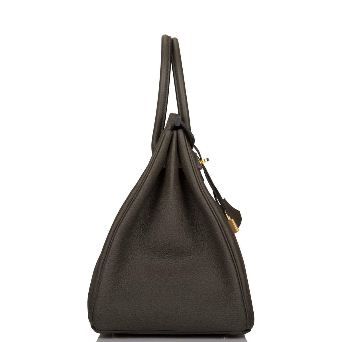 Hermes Vert de Gris Togo Birkin 35cm Gold Hardware Crowned Bag