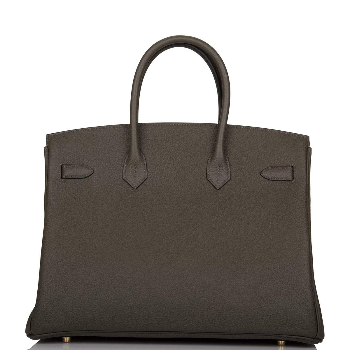 Hermes Vert de Gris Togo Birkin 35cm Gold Hardware Crowned Bag