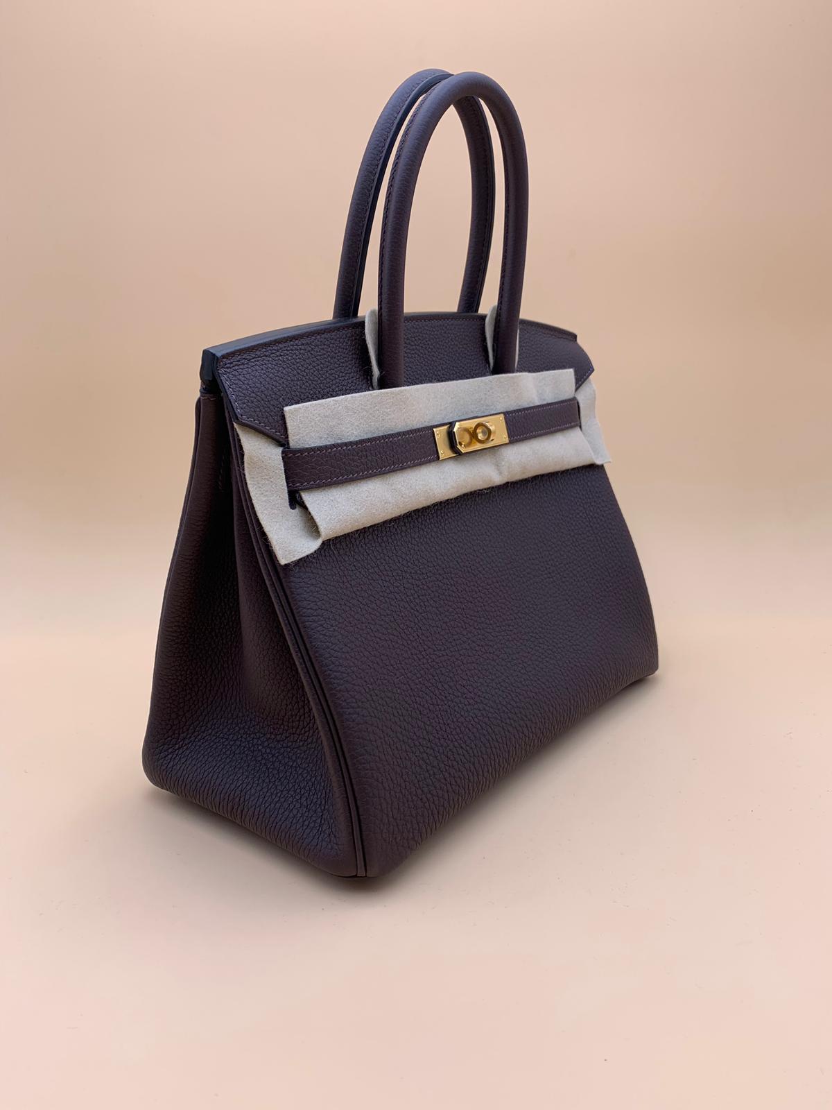 Hermès | Chocolat Togo Birkin with Gold Hardware | 30 Crowned Bag