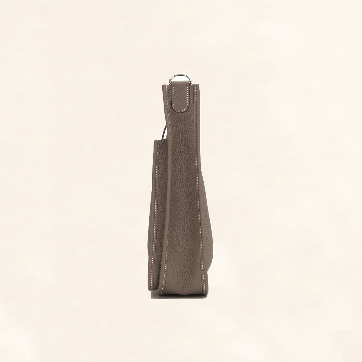 Hermes Evelyne III PM Etoupe Clemence Palladium Hardware Crowned Bag