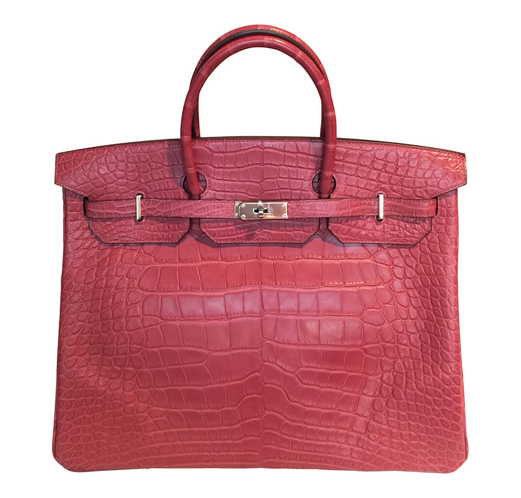 Hermès Alligator Birkin Bag Fuchsia 40cm Crowned Bag