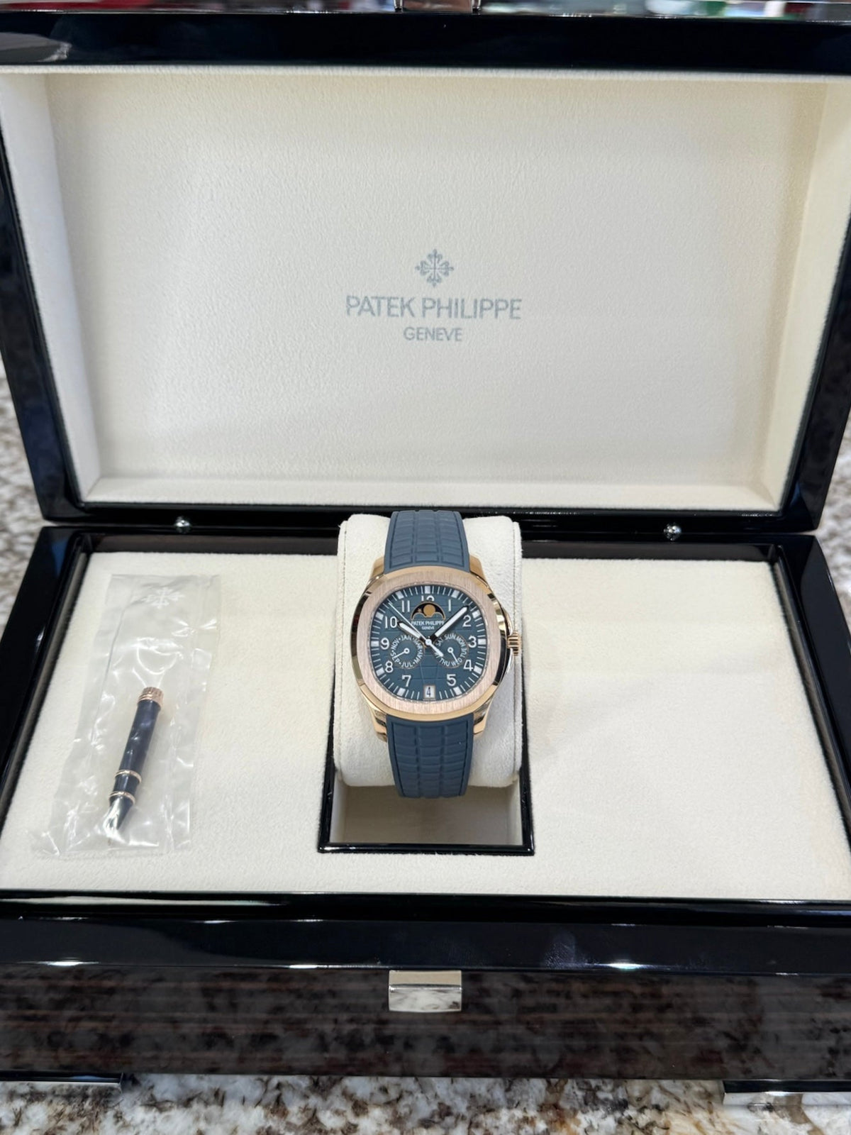 Patek Philippe Aquanaut Luce Annual Calendar 39.9 5261R-001 Blue-Gray Dial Watch Rolex