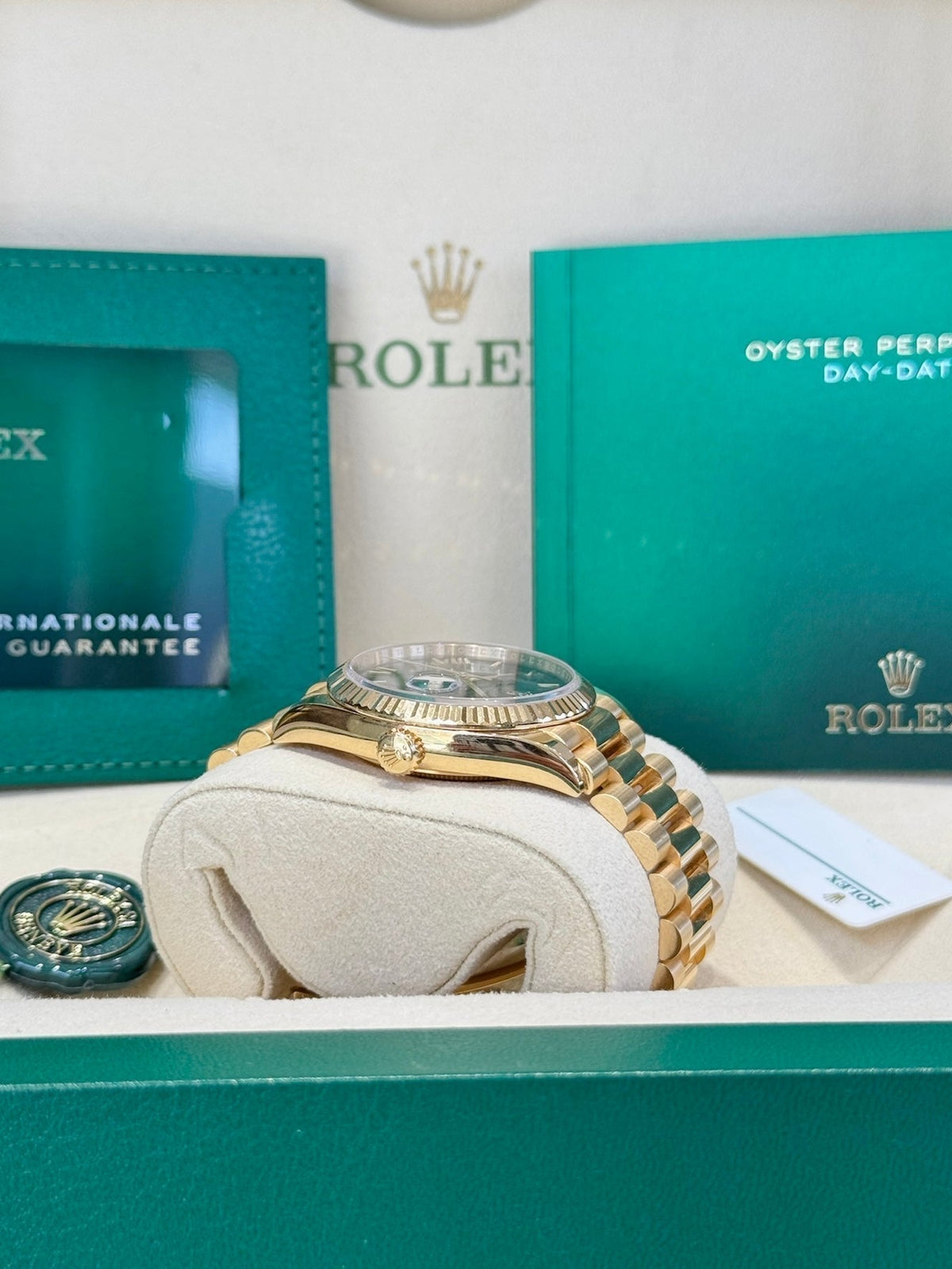 Rolex Day-Date 36 128238 Green Ombre Dial Watch Rolex