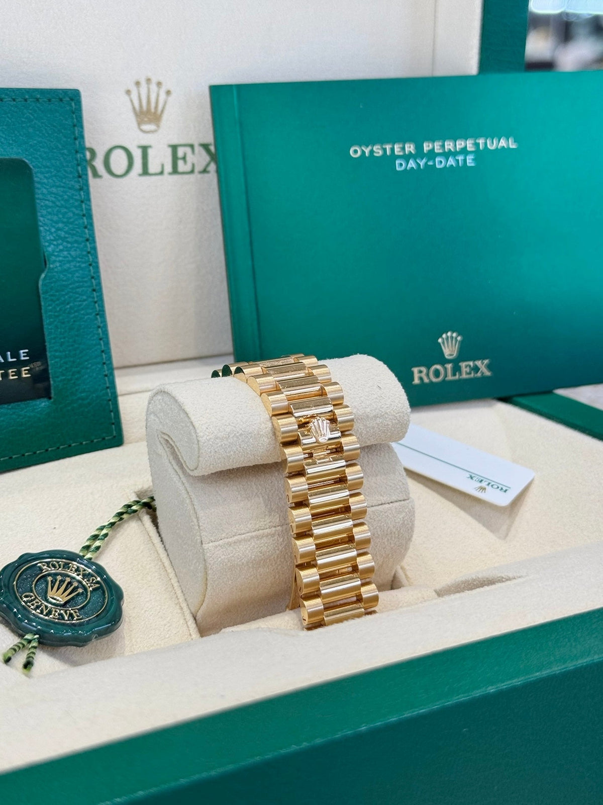 Rolex Day-Date 36 128238 Green Ombre Dial Watch Rolex