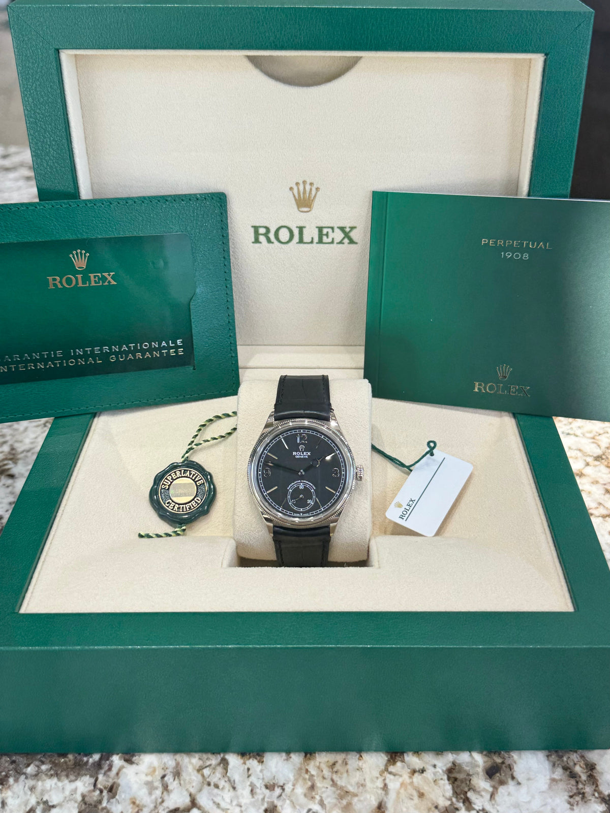 Rolex 1908 39 52509 Black Dial Watch Rolex