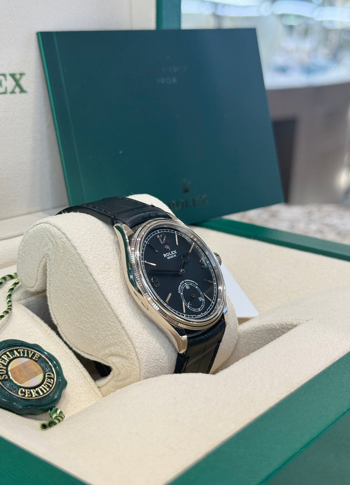 Rolex 1908 39 52509 Black Dial Watch Rolex