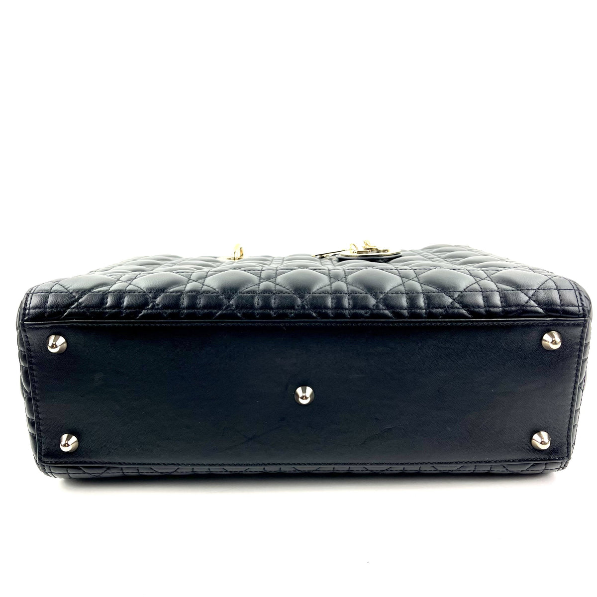 CHRISTIAN DIOR Large Cannage Lady Dior w/ Strap Dior