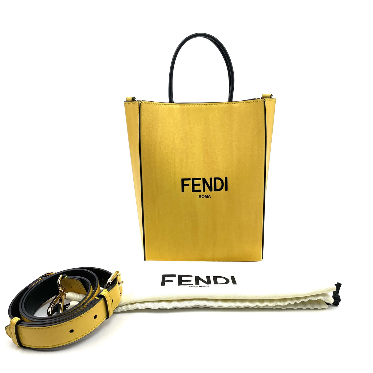 Fendi Small Logo Print Shopping Bag Fendi