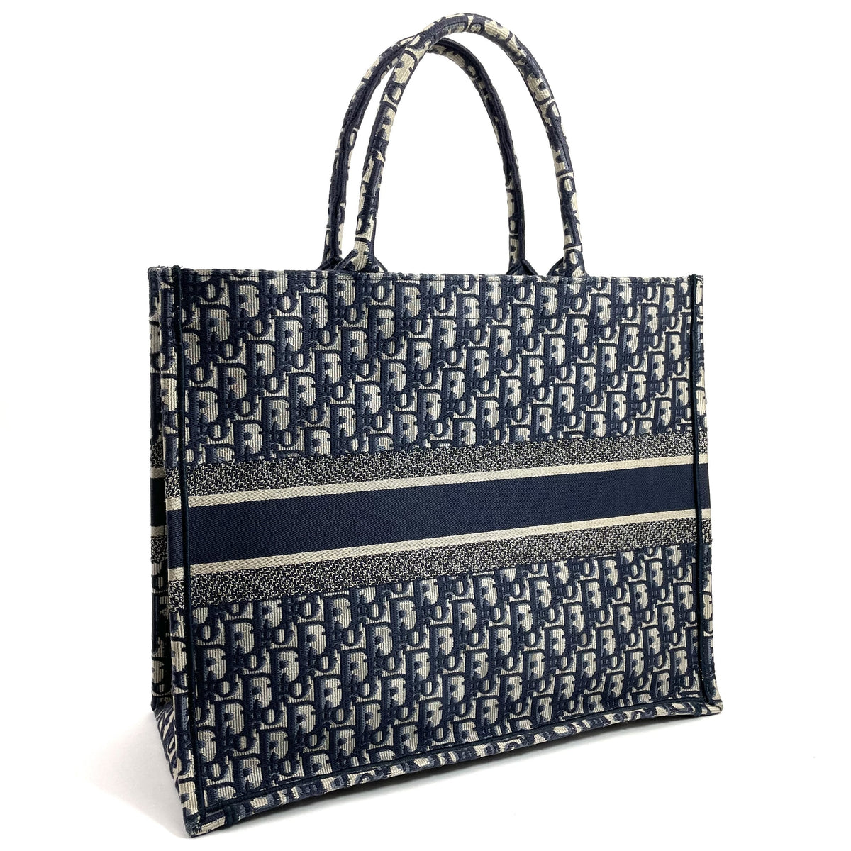 CHRISTIAN DIOR Large Oblique Book Tote - Blue Dior