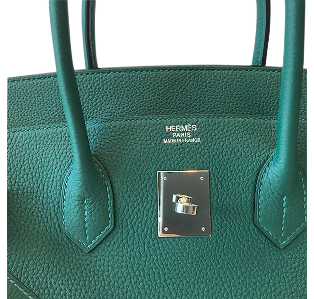 Hermès Togo Birkin 35cm Bag Malachite PHW Crowned Bag