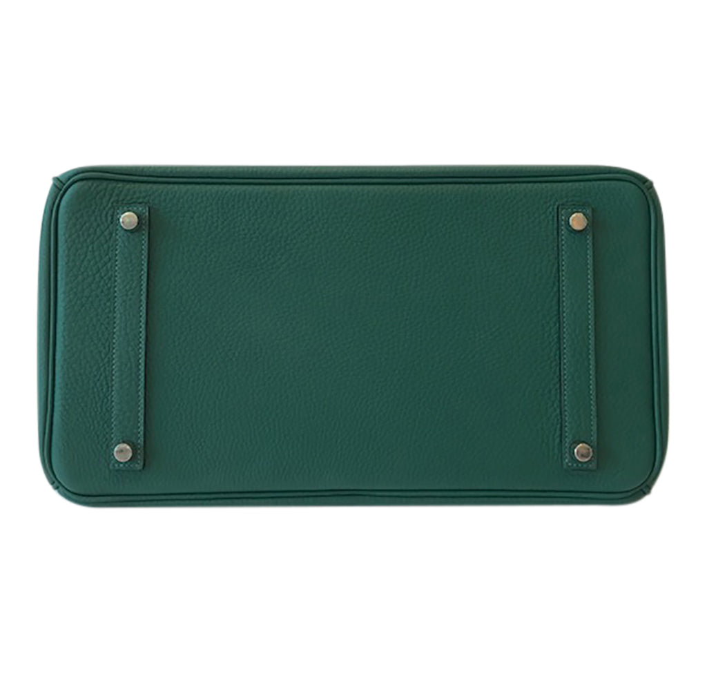 Hermès Togo Birkin 35cm Bag Malachite PHW Crowned Bag