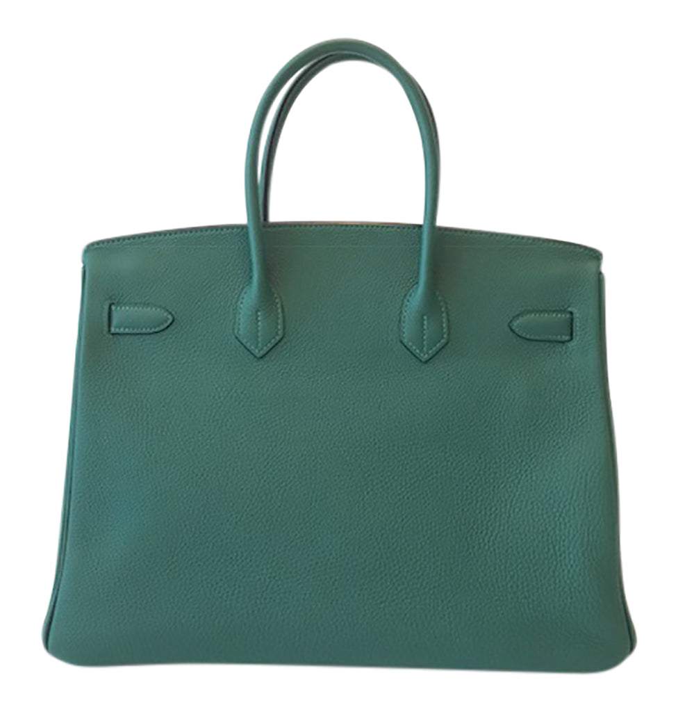 Hermès Togo Birkin 35cm Bag Malachite PHW Crowned Bag