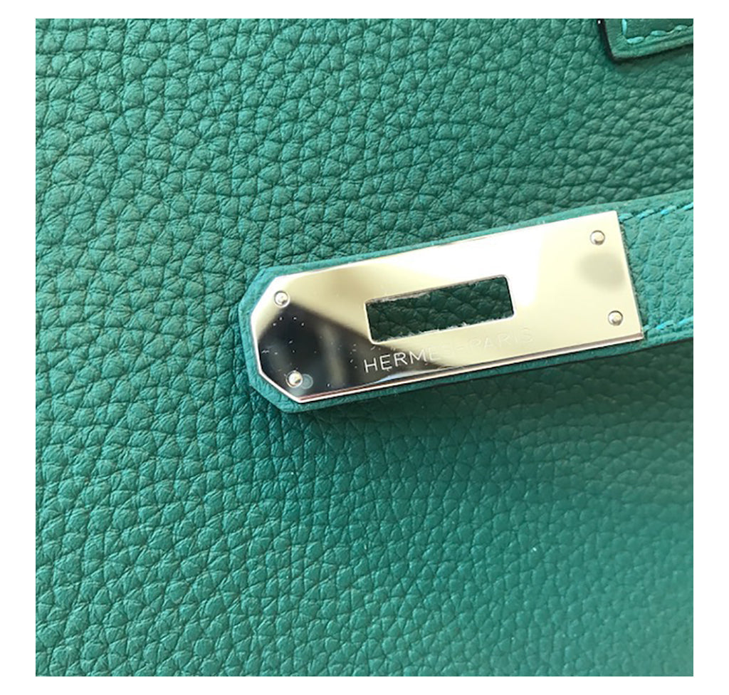 Hermès Togo Birkin 35cm Bag Malachite PHW Crowned Bag