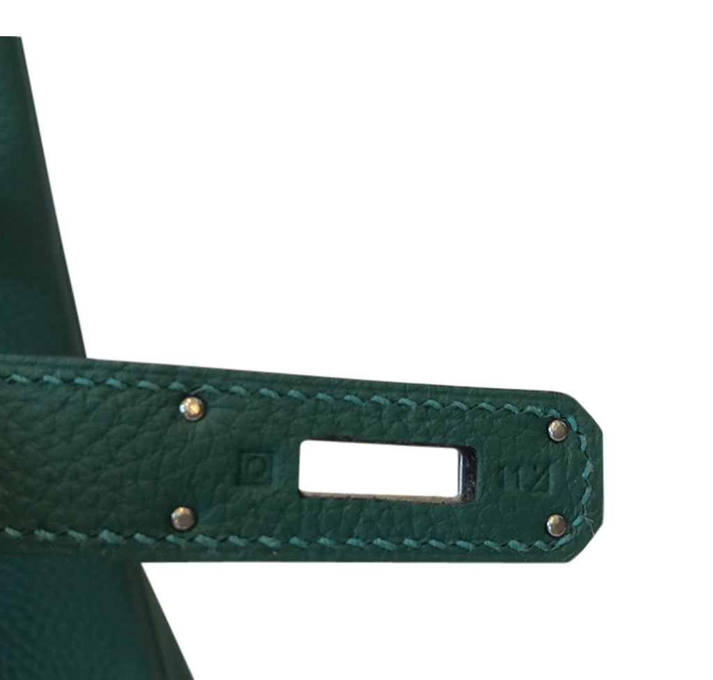Hermès Togo Birkin 35cm Bag Malachite PHW Crowned Bag