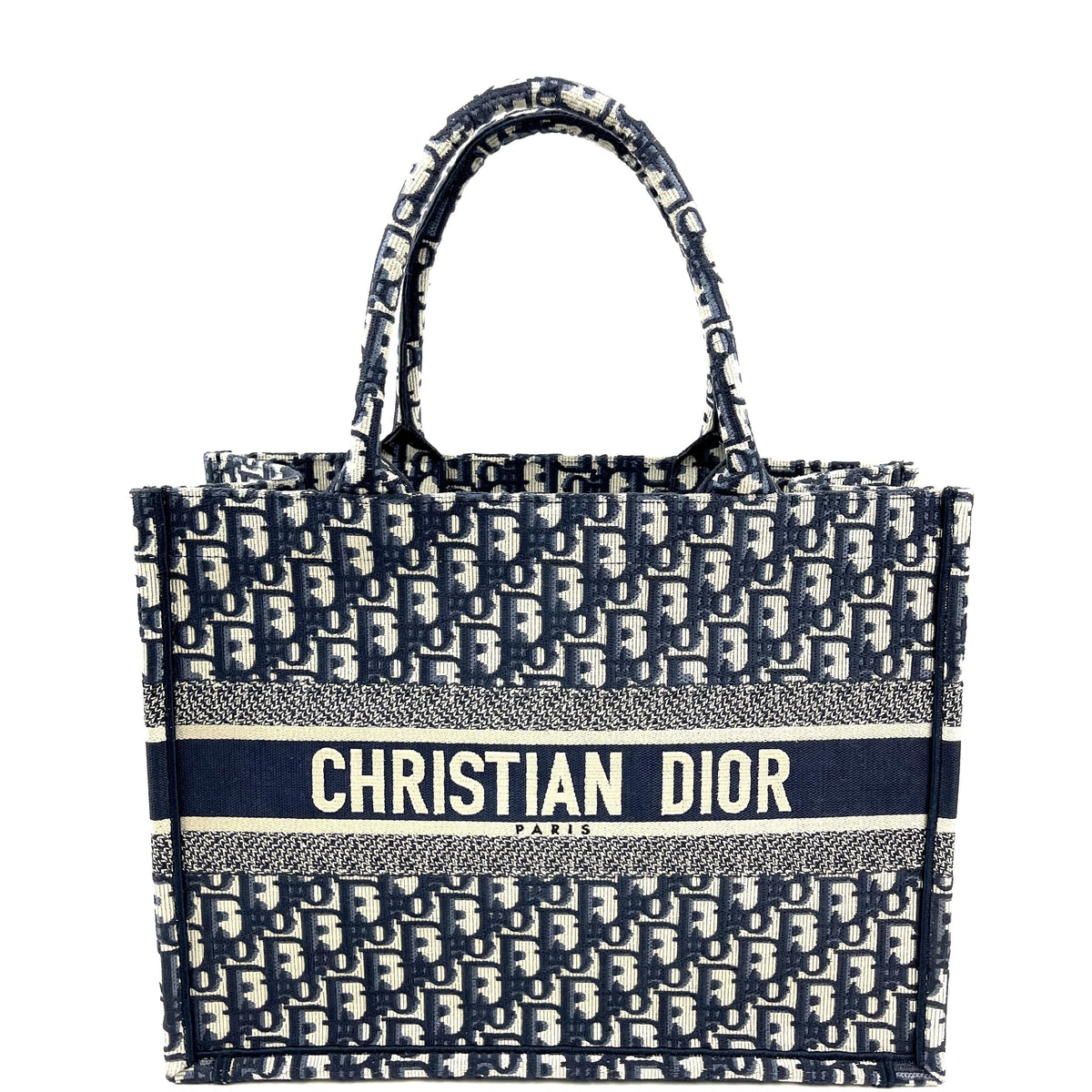 CHRISTIAN DIOR Oblique Canvas Small Book Tote Dior