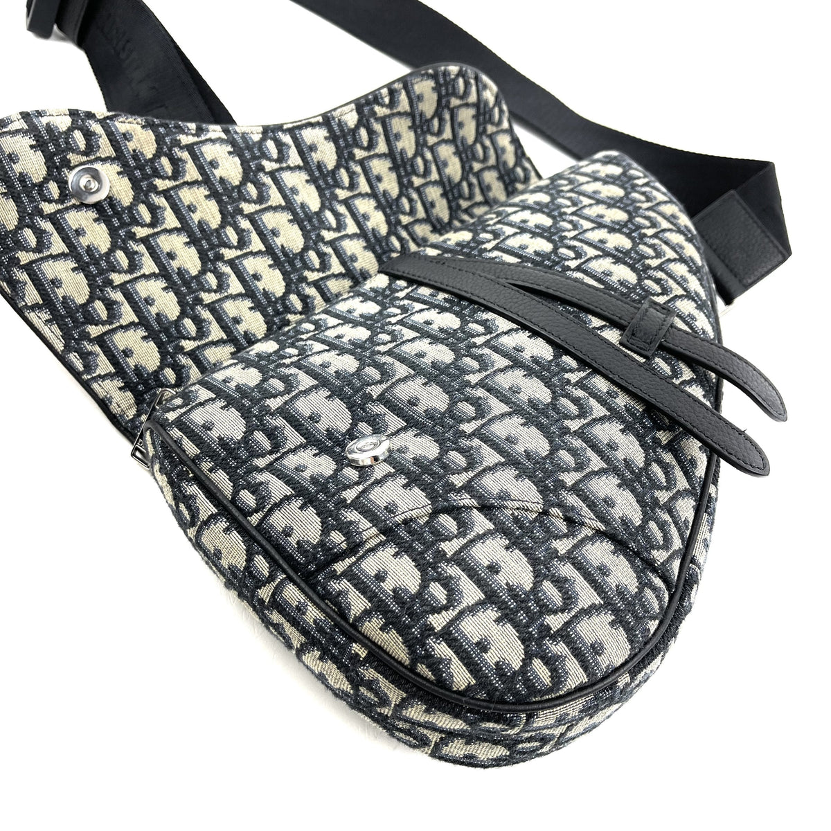 DIOR HOMME Saddle Bag Blue Oblique Dior