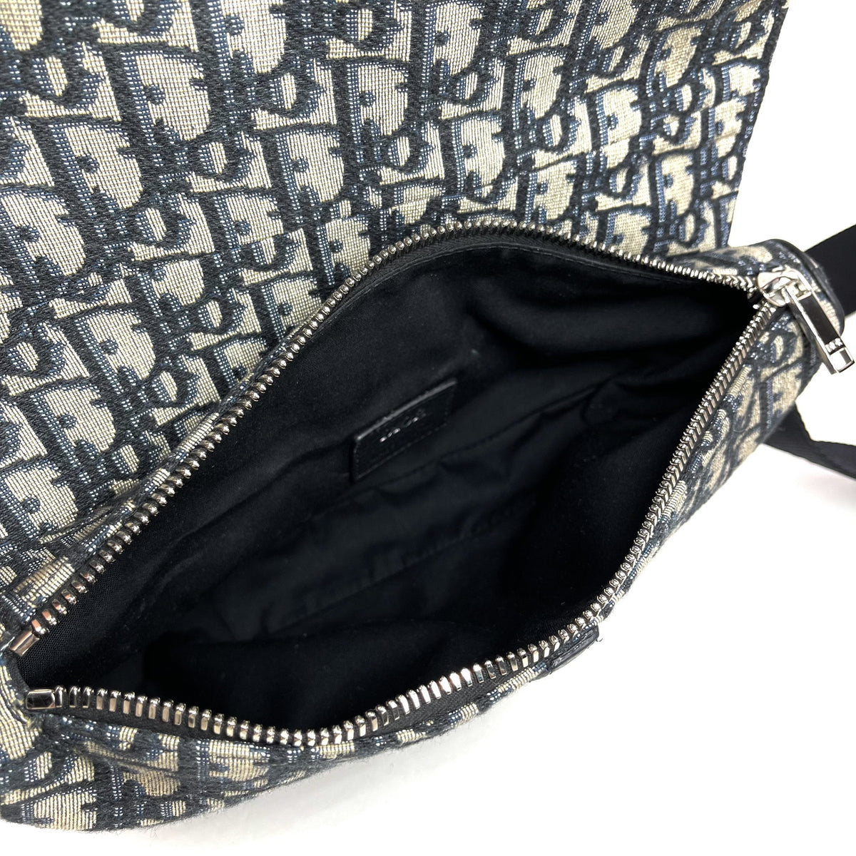 DIOR HOMME Saddle Bag Blue Oblique Dior