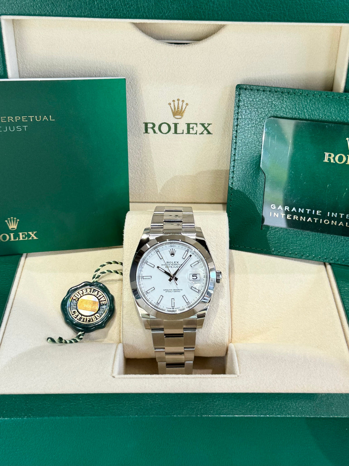 Rolex Datejust 41 126300 White Dial Watch Rolex