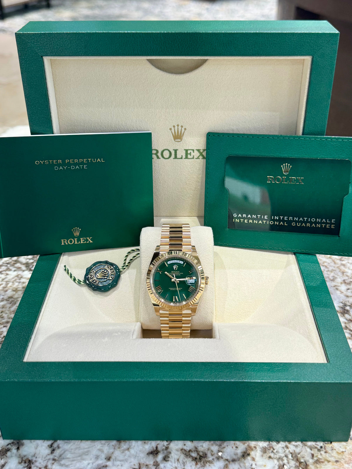 Rolex Day-Date 40 228238 Green Dial Watch Rolex