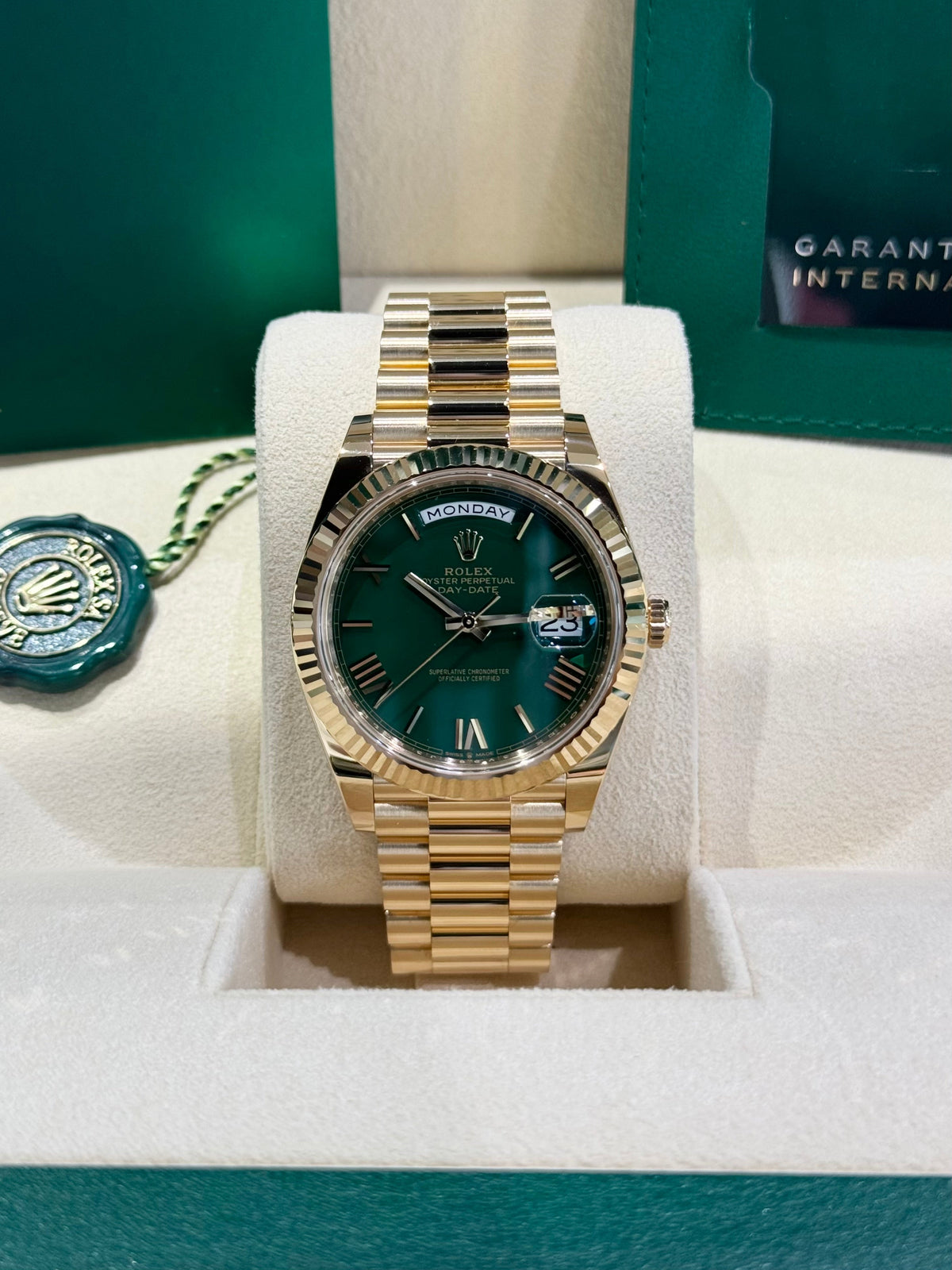 Rolex Day-Date 40 228238 Green Dial Watch Rolex