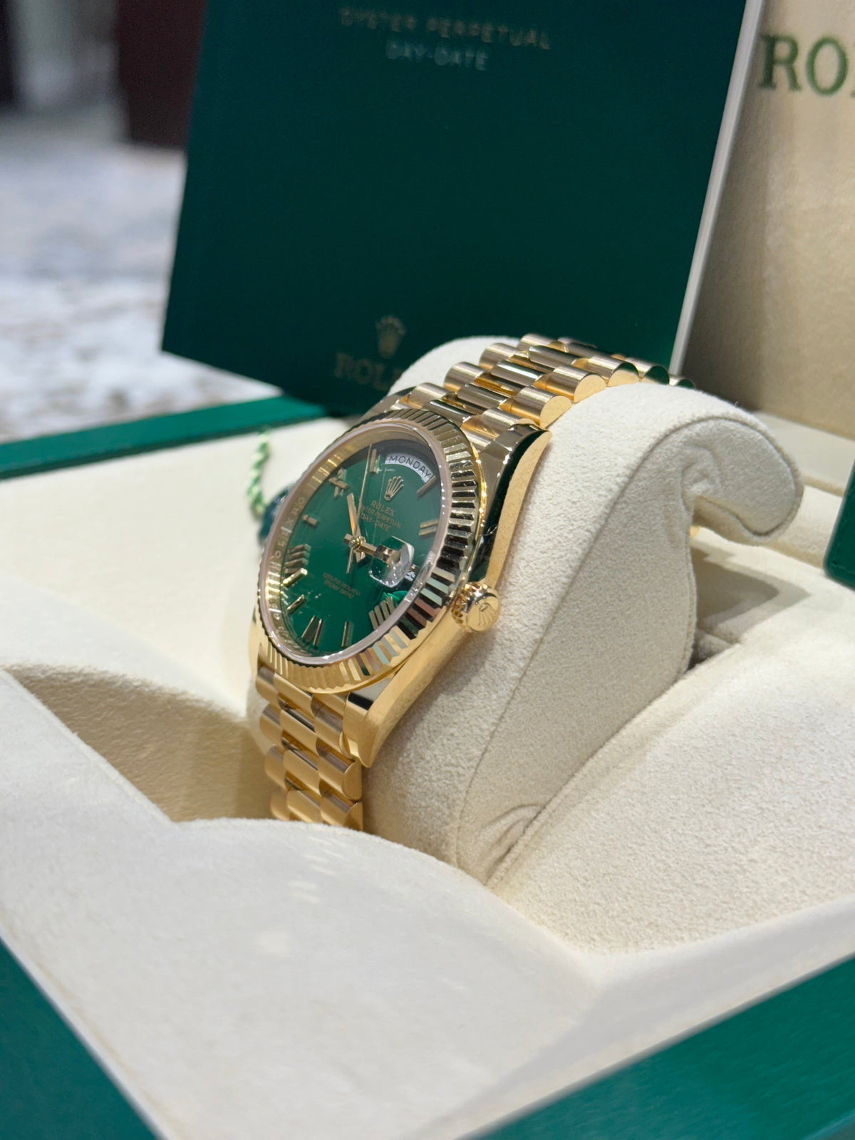 Rolex Day-Date 40 228238 Green Dial Watch Rolex