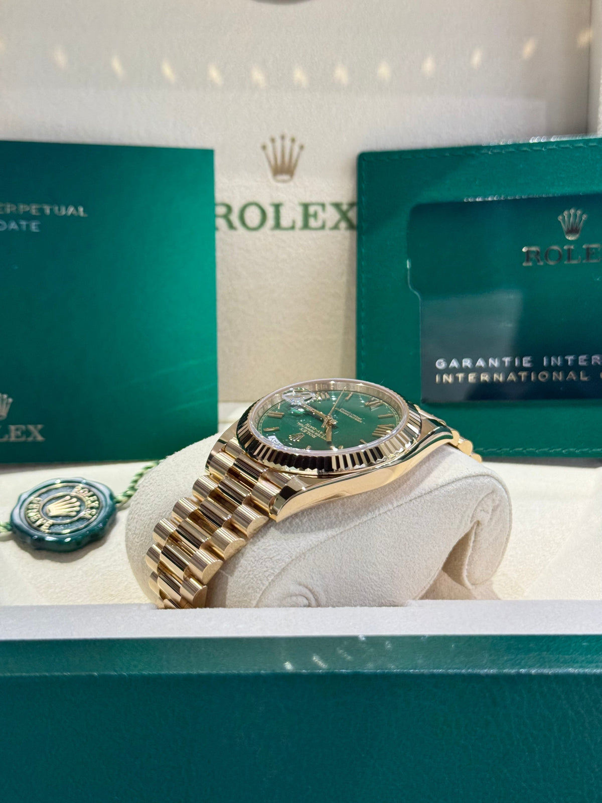 Rolex Day-Date 40 228238 Green Dial Watch Rolex