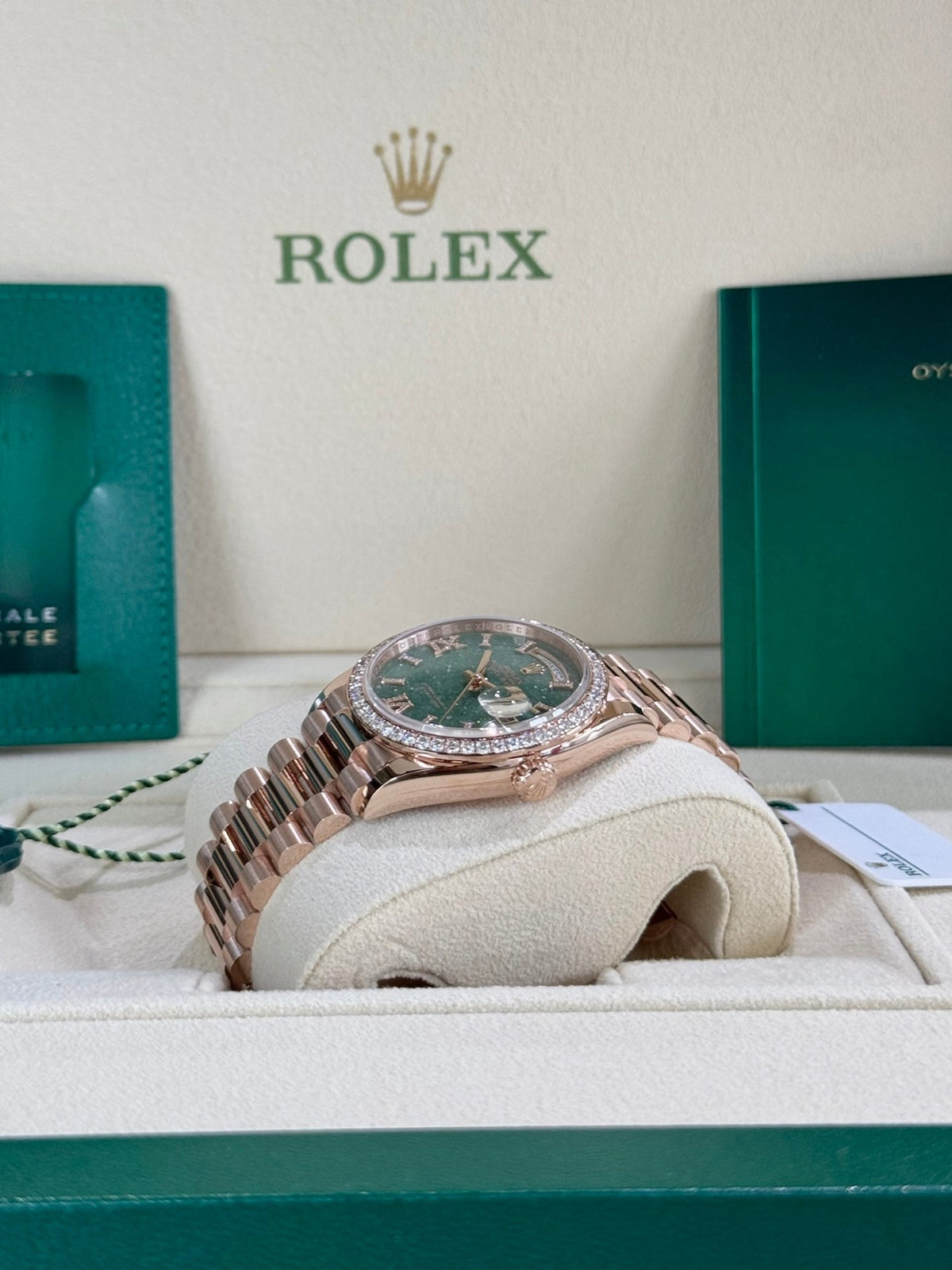 Rolex Day-Date 36 128345RBR Green Aventurine Dial Watch Rolex
