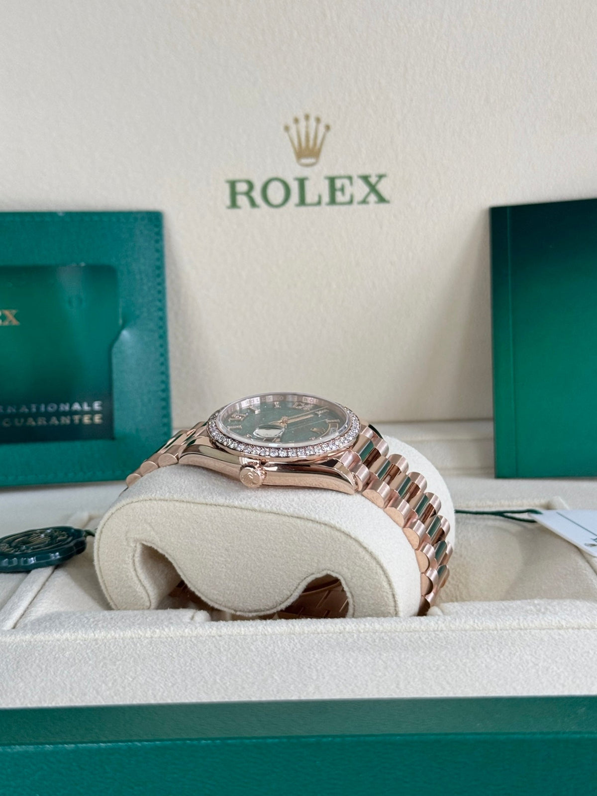 Rolex Day-Date 36 128345RBR Green Aventurine Dial Watch Rolex