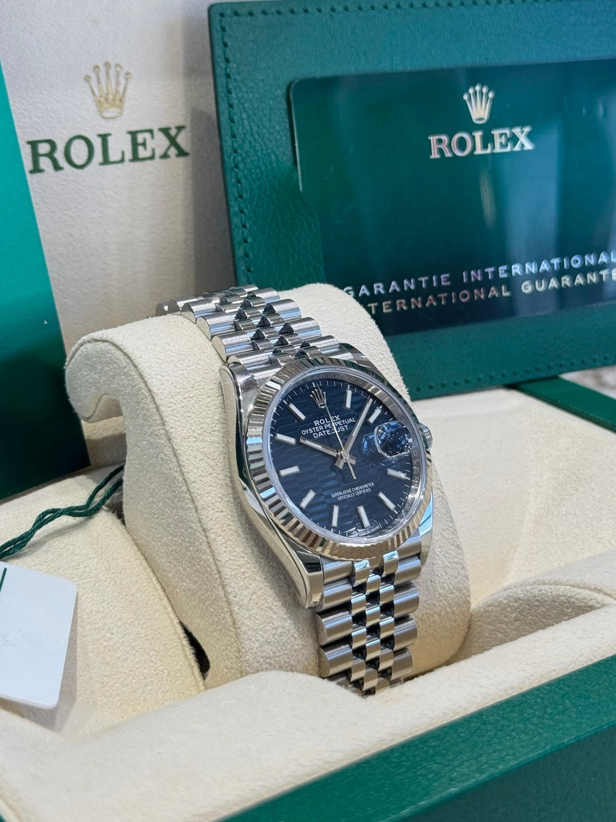 Rolex Datejust 36 126234 Blue Fluted Motif Dial Watch Rolex