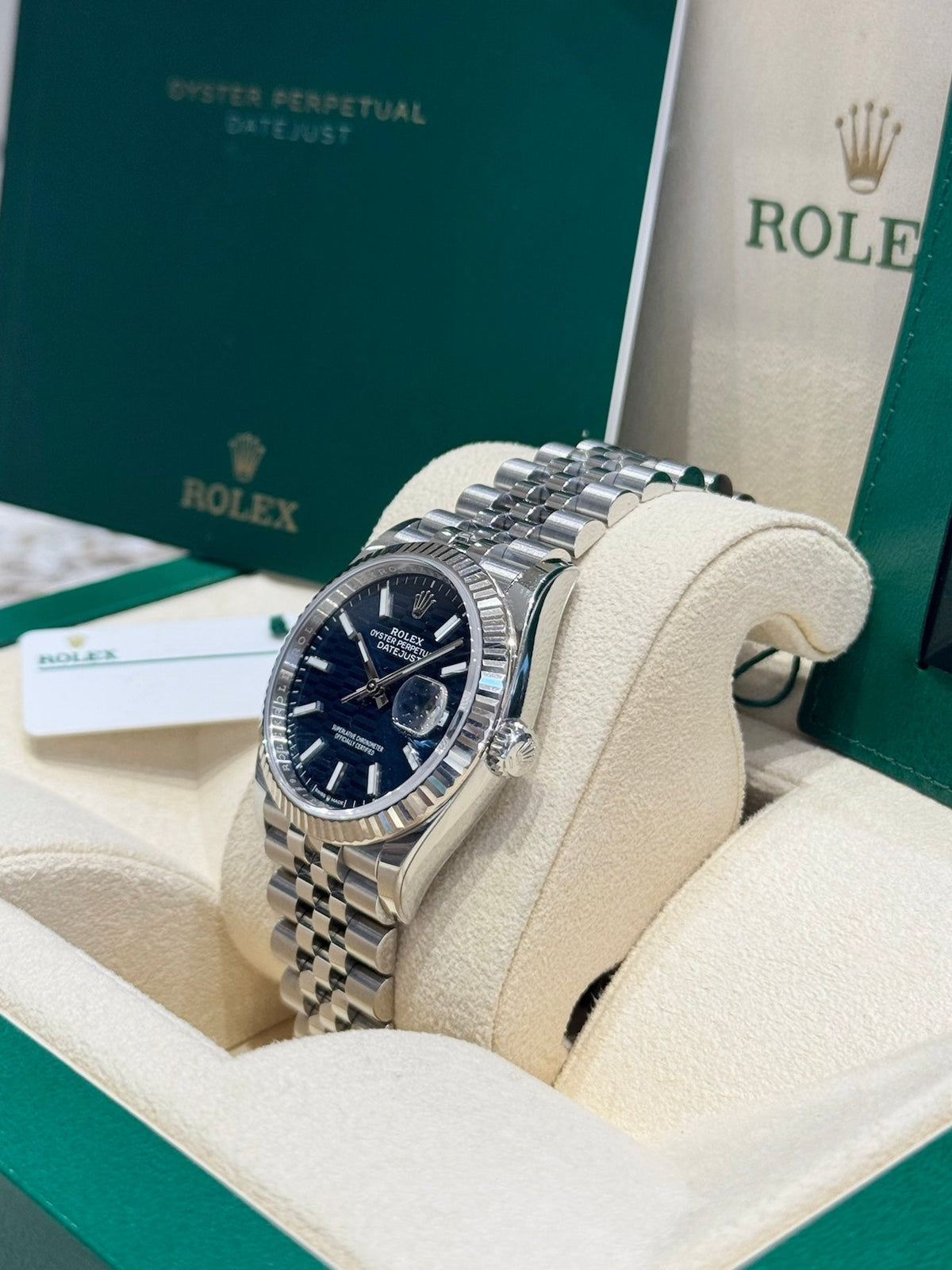 Rolex Datejust 36 126234 Blue Fluted Motif Dial Watch Rolex