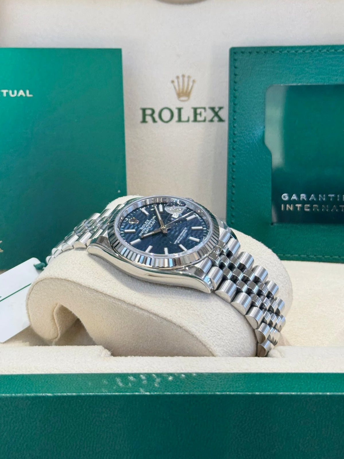 Rolex Datejust 36 126234 Blue Fluted Motif Dial Watch Rolex